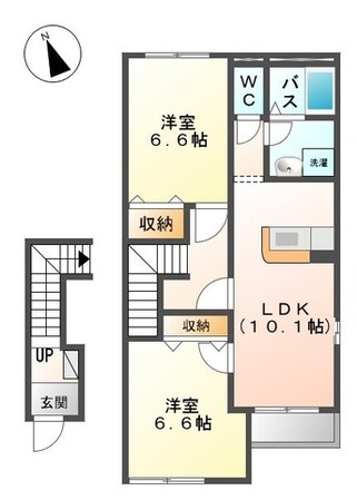 阿漕駅 徒歩25分 2階の物件間取画像